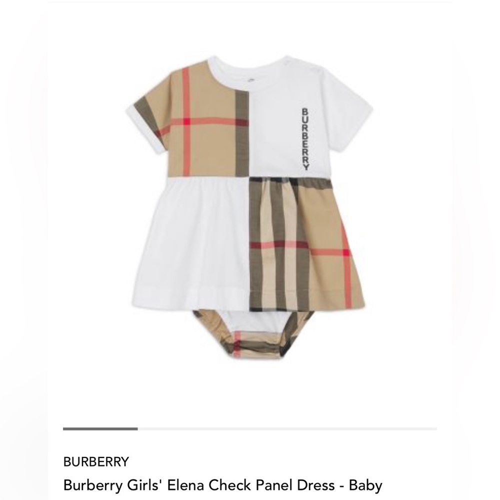 Brand new Burberry baby girl panel dress